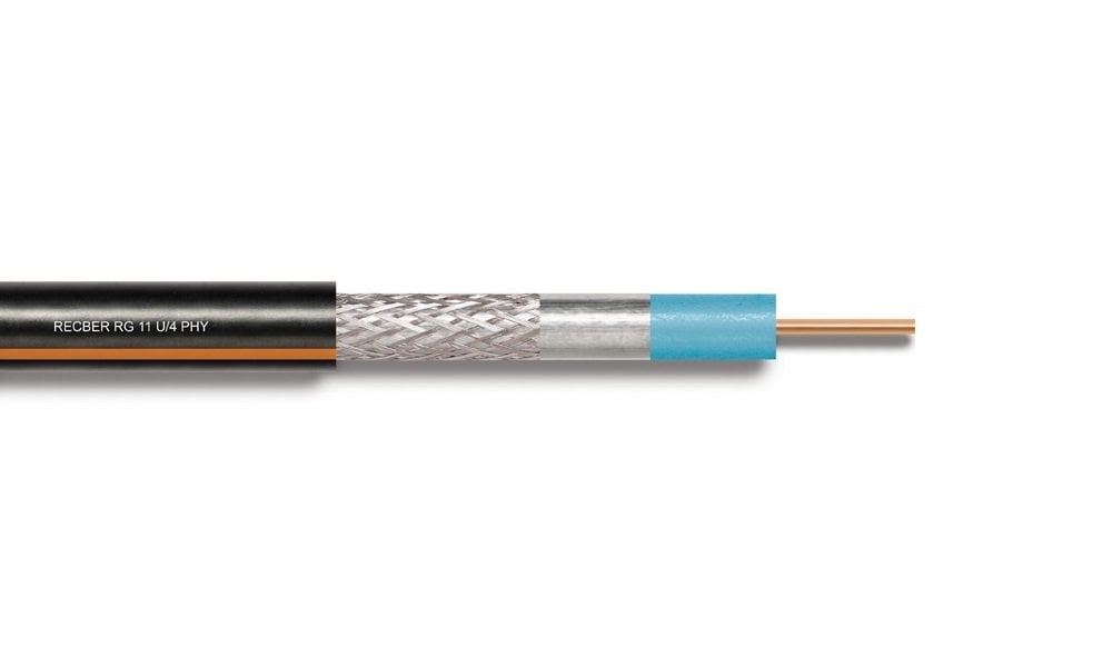 Reçber RG11 U/4 PHY-PVC Cu/Al Koaksiyel Kablo 100 Metre
